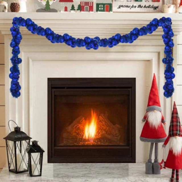 Vidaxl Christmas Ball Garland Blue 186cm Polystyrene