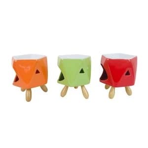 Abstract Ceramic Oil Burner with Feet