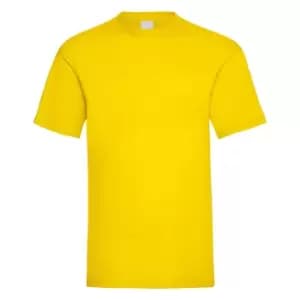 Mens Value Short Sleeve Casual T-Shirt (Small) (Bright Yellow)