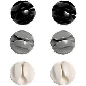 D-Line Cable Tidy Assorted 2.5 x 2cm 6 Pieces