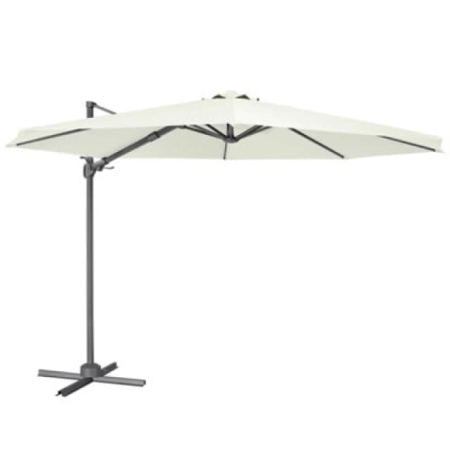 Dellonda 3M Cantilever Parasol With 360 Rotation, Tilt And Cover Cream - Dg268