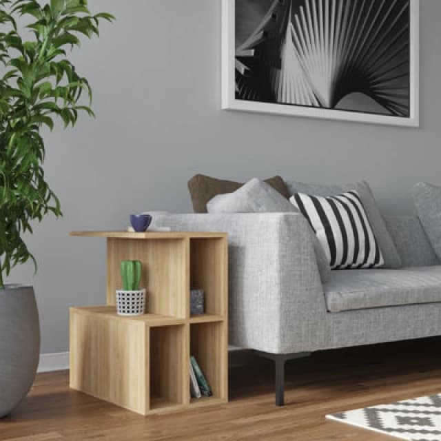 Decorotika Lauron Side Table Cocktail Table Tea Table Side End Table Bed Side Table - Oak, Yellow SDT1052