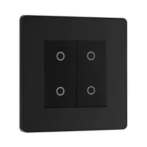 BG Evolve Matt Black 200W Double Touch Dimmer Switch 2-Way Secondary - PCDMBTDS2B