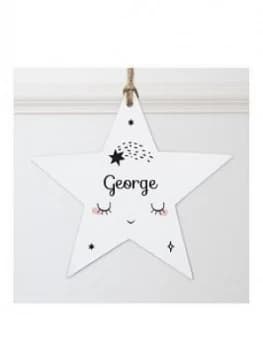 Personalised Wooden Star Baby Name Decoration