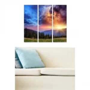 MDF95295286 Multicolor Decorative MDF Painting (3 Pieces)