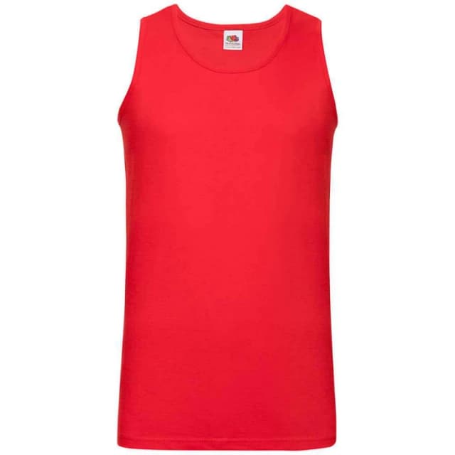 Fruit Of The Loom Fruit of the Loom Men Athletic Vest Top in Red Size: Small Red S Male 5063470786589