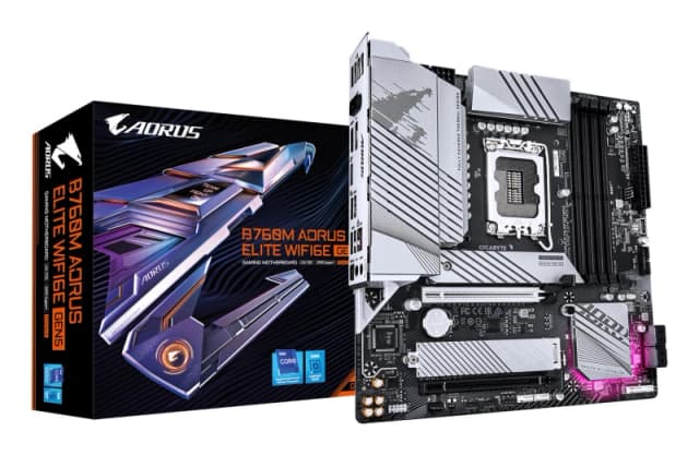 Gigabyte Gigabyte B760M AORUS ELITE WIFI6E GEN5 Motherboard - Supports 14th Gen. Intel Core CPUs, 12+1+1 phases VRM, up to 5600MHz DDR5, 2xPCIe 4.0 M.