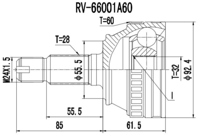 PROCARO 77-RV-200 CV Joint Joint Kit,drive shaft (5)