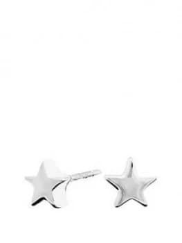 Simply Silver Sterling Silver Polished Star Stud Earrings