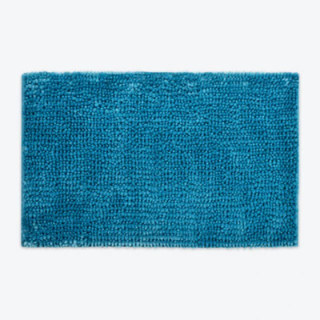 Allure Bath Fashions Velvet Chenille Bobble Bath Mat Non-Slip - Turquoise
