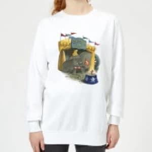 Dumbo Circus Womens Sweatshirt - White