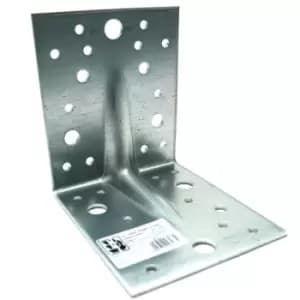 Corner Angle Bracket KPW Heavy Duty Brace Reinforced DIY Project - Size 105x105x90x2.5mm - Pack of 1
