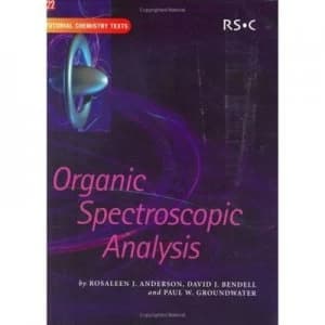 Organic Spectroscopic Analysis by Rosaleen J Anderson Paperback