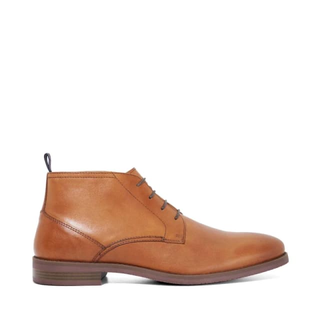 Dune London Mens Minato Chukka Boots Tan Lthr male 6 (40)