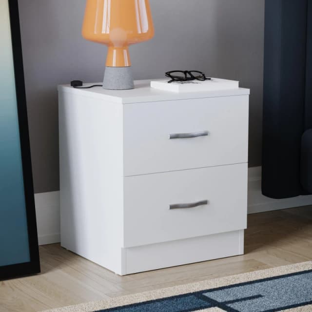 Lassic Vida Designs Riano 2 Drawer Bedside Chest White unisex 2 Drawer