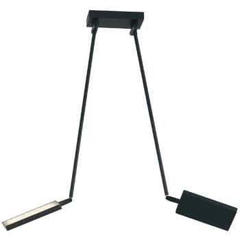 Fan Europe Lighting - Fan Europe BOOK LED 2 Light Semi Flush Light Black 2600lm 3200K 85x16x15-200cm