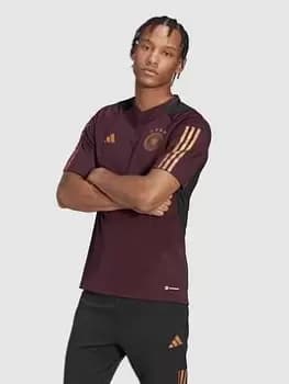 adidas Germany 22/23 On Pitch Training Tee, Red, Size S, Men