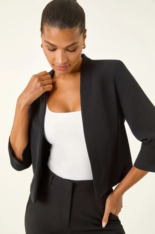 Roman 3/4 Sleeve Rochette Jacket Black