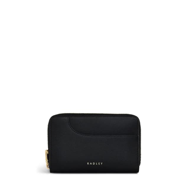 Radley Womens Leather Zip Around Purse BLACK female One Size