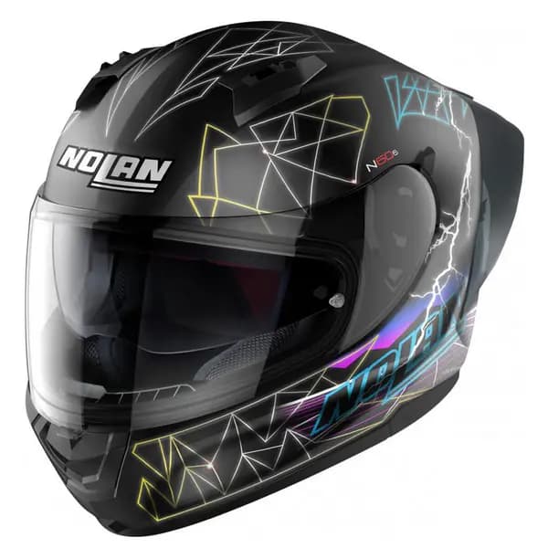 Nolan N60-6 Sport Raindance 026 Flat Black Multicolor Full Face Helmet Size XS