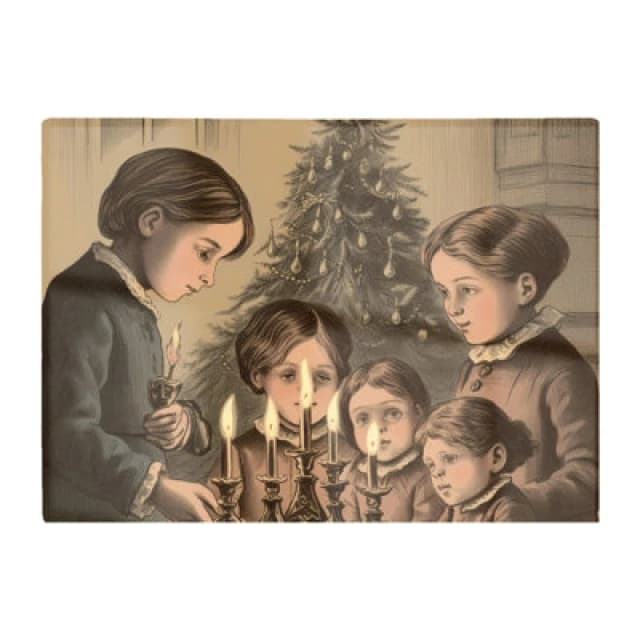 Warren Reed Designer Christmas Candles Chopping Board