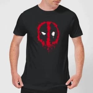 Marvel Deadpool Splat Face T-Shirt - Black - 3XL - Black
