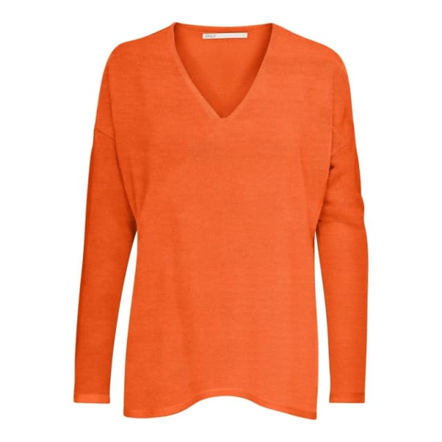 Only Womens v-neck sweater Only Onlamalia Orange Female XS