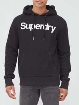 Superdry Core Logo Hoodie - Black Size M Men