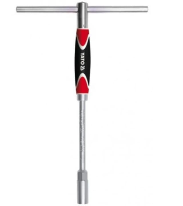 YATO YT-1552 Ratchet Handle Chrome Vanadium Steel, Length: 310mm, Spanner Size: 8 Chrome Vanadium Steel Ratchet Handle (4294)