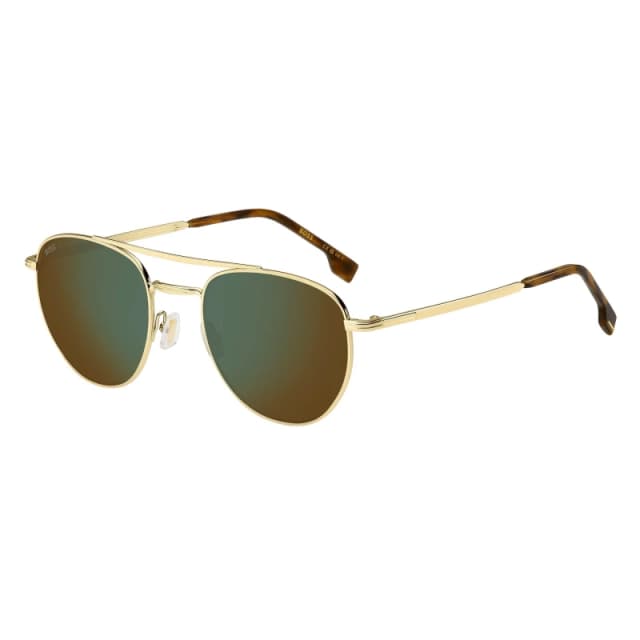 Boss Mens Round Sunglasses Gold male 53 cm