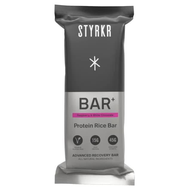Raspberry, White Chocolate Dietary Supplement Styrkr BAR+ (x12) Noir Unisex TU