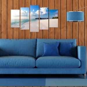 5PMX-098 Multicolor Decorative MDF Painting (5 Pieces)