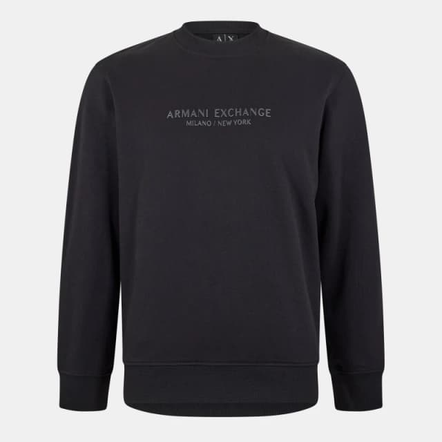 Armani Exchange Mens Crew Sweatshirt Black UC001 male XL