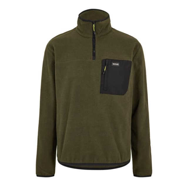 Regatta Regatta Men 'Frankie' Half Zip Fleece in Green Size: Medium Green M Male 5063019780184