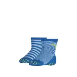 Puma 2 Pack Pattern Socks Babies - Blue