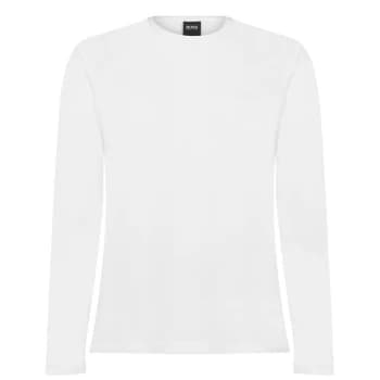 Hugo Boss Long Sleeve Logo T-Shirt White Size L Men