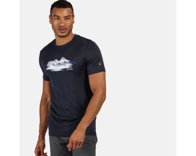 Regatta Grey 'Fingal V' Graphic Print Quick Dry Active T-Shirt - S