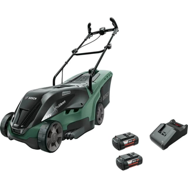 Bosch UNIVERSALROTAK 36-560 36v Cordless Rotary Lawnmower 380mm UNIVERSALROTAK 555 Batteries: 2 x 4ah Li-ion
