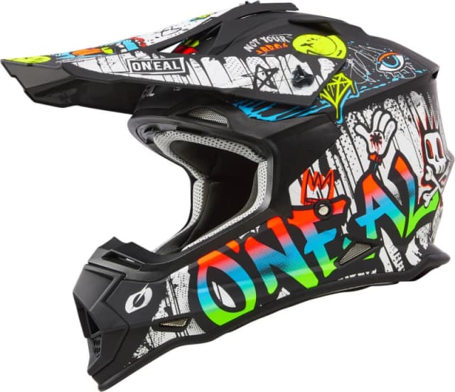 Oneal 2SRS Rancid multicoloured Motocross Helmet, multicolored, Size L for Men