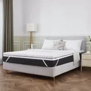 All seasons memory foam mattress topper - Double - White