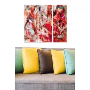 MDF46234342 Multicolor Decorative MDF Painting (3 Pieces)