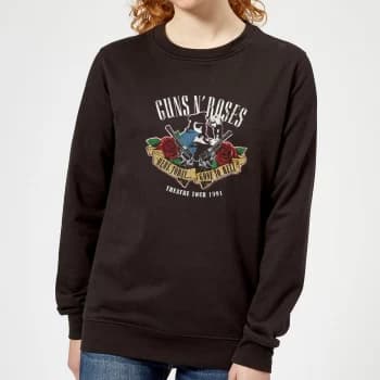 Guns N Roses Here Today... Gone To Hell Womens Sweatshirt - Black - XS