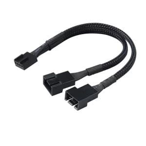 Akasa PWM Fan Splitter cable 2 PWM Fans from Single PWM Header, 15cm