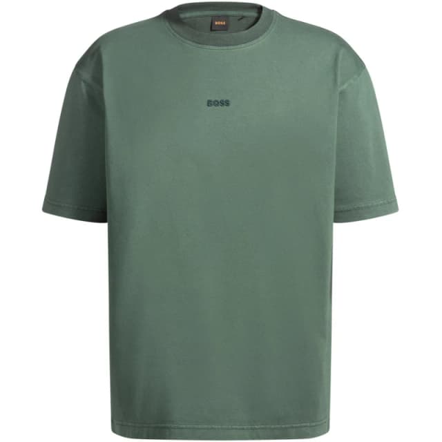 Boss Mens TeBlock Oversized Fit Oversized T-Shirt Open Green 343 male S