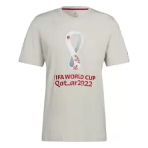 adidas FIFA World Cup Qatar 2022 Graphic T-Shirt in Cream