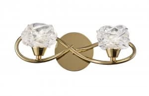 Wall Lamp Switched 2 Light G9, French Gold