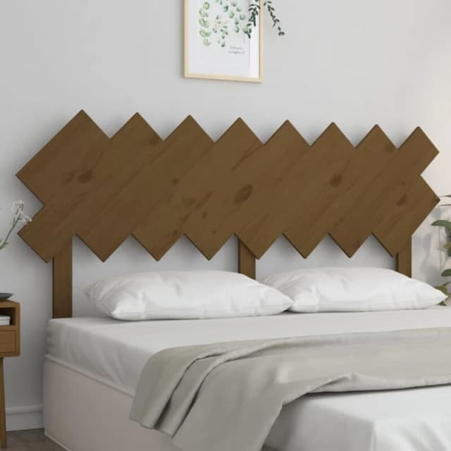Vidaxl Bed Headboard Honey Brown 159.5X3X80.5cm Solid Wood Pine, Brown 819233