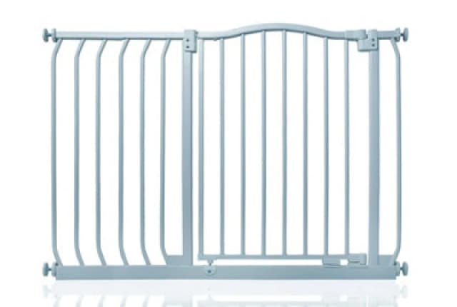 Safetots Curved Top Safety Gate, 98Cm - 107Cm, Matt Grey, Pressure Fit Stair Gate