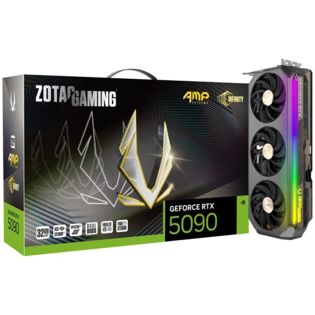 ZOTAC GAMING GeForce RTX 5090 AMP Extreme INFINITY RGB 32GB GDDR7 Graphics Card - ZT-B50900B-10P