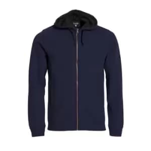 Clique Mens Classic Full Zip Hoodie (S) (Dark Navy)